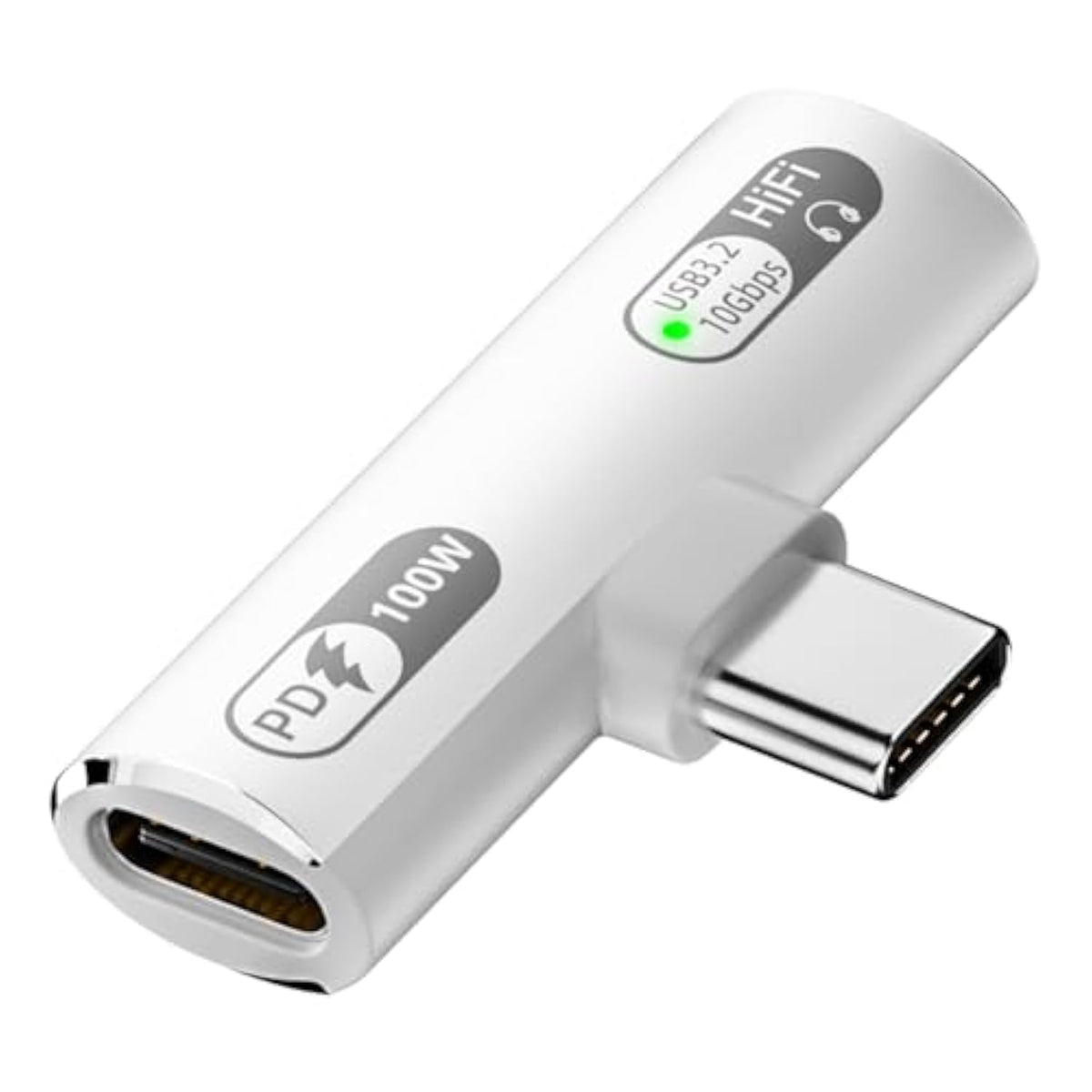 Usb C Splitter With 100W Fast Charging, Dual Usb C Headphone And Charger Adapter Dongle For Iphone 16/15 Series, Ipad, Macbook, Galaxy S24/S23 And More (White)