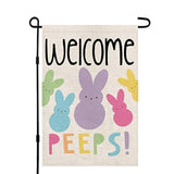 Welcome Easter Garden Flag Double Sided Vertical 12×18 Inch Bunny Banners Spring Yard Outdoor Farmhouse Decoration Df019