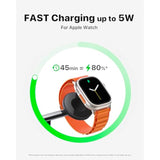 3 In 1 Wireless Charging Station For Apple Device: Fast Charging Station For Iphone And Watch With Magsafe, Stable Charger Stand For Iphone 12-16 & Iwatch & Airpods