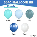 Ocean Themed Balloons 12 Inch Turquoise & Teal for Shark, Pool & Beach Parties