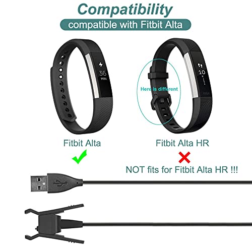 Charger for Fitbit Alta (Not for Fitbit Alta HR), Repalcement Charging Cable Cord for Fitness Activity Tracker (1m/3.3ft)