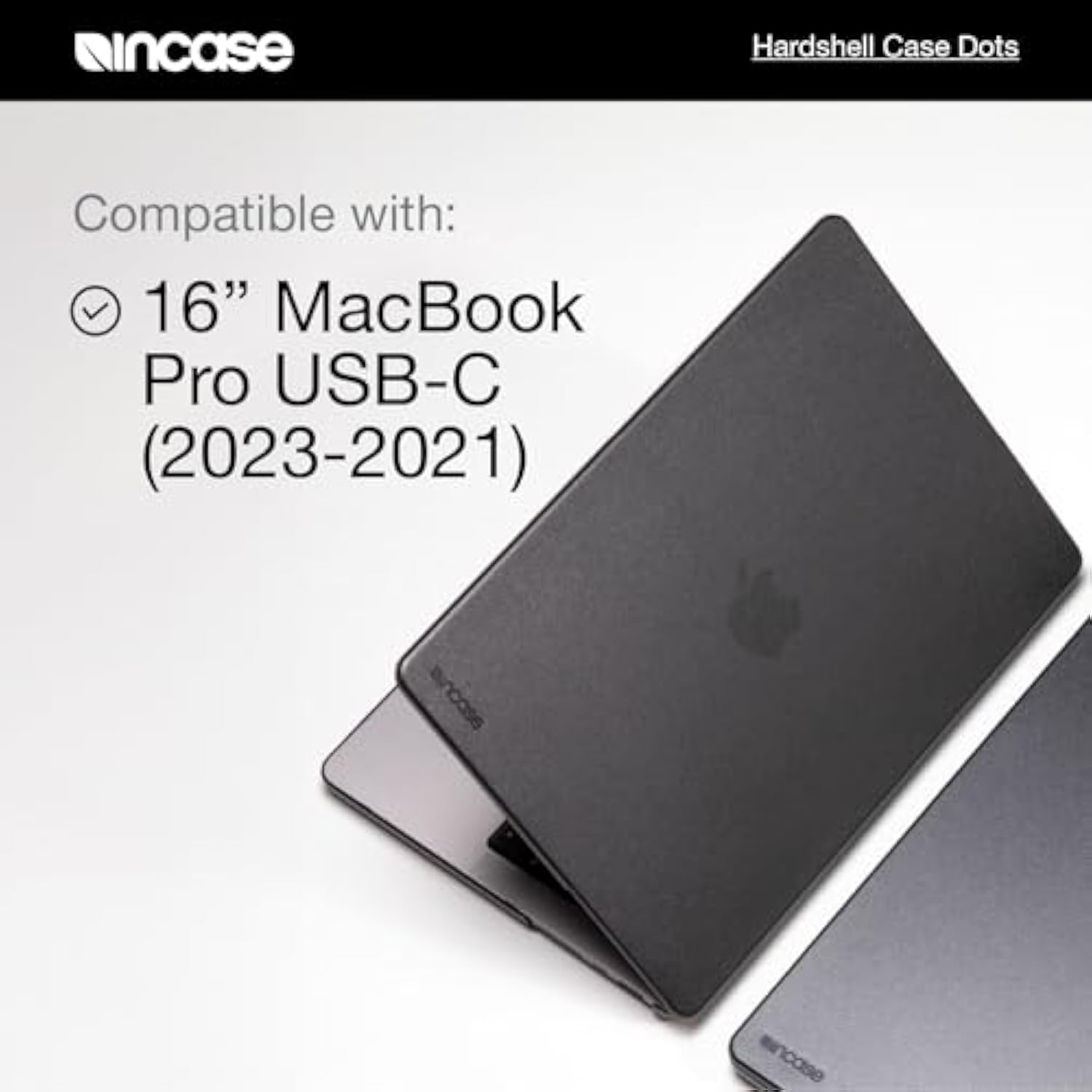 Incase Dots Hardshell with Makrolon - MacBook Pro 16 inch Case - 2024, 2023, 2022, 2021, M4, M3, M2, M1 - MacBook Case, Laptop Cover, Protective Hard Shell, Scratch Resistant, Lightweight - Black