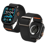 Spigen Lite Fit Ultra Strap Designed for Apple Watch Band Compatible with Ultra 2/1 49mm, Series 10 46mm, 9/8/7 45mm, SE2/SE/6/5/4 44mm, 3/2/1 42mm Nylon Solo Loop - Black