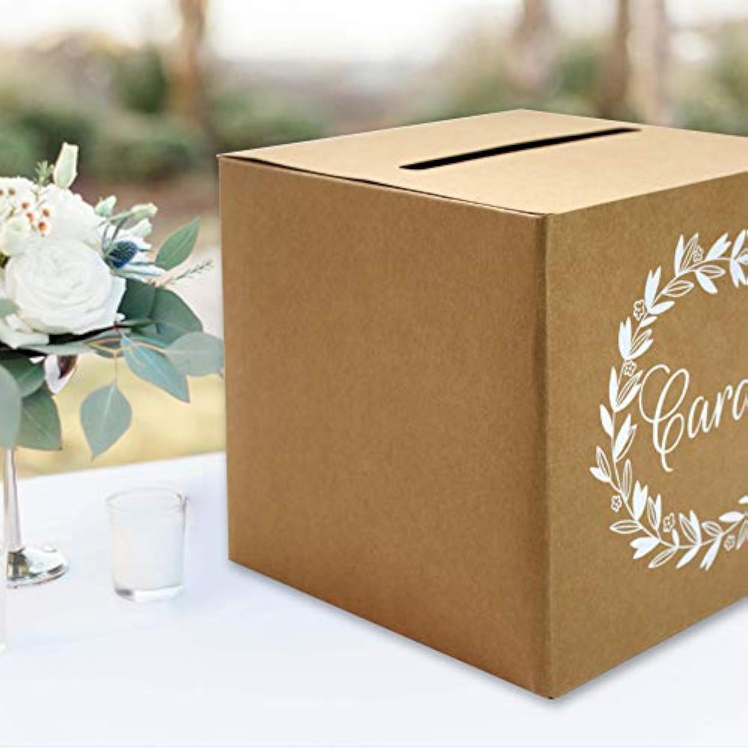 Kraft Card Box Wedding Favors Post Boxes Cardboard Wedding Party Decor Table Centerpiece