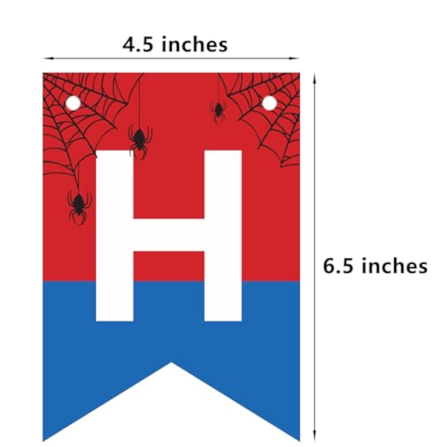 Happy Birthday Banner, Swallowtail Design, Red & Blue Theme for Boys, 13Pcs