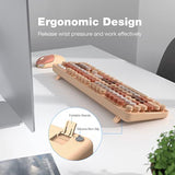 Wireless Keyboard And Mouse Combo - Milktea Colorful 2.4G Typewriter Full-Size Cute Keyboards - Usb Receiver Plug And Play, For Computer, Pc, Laptop, Desktop, Windows