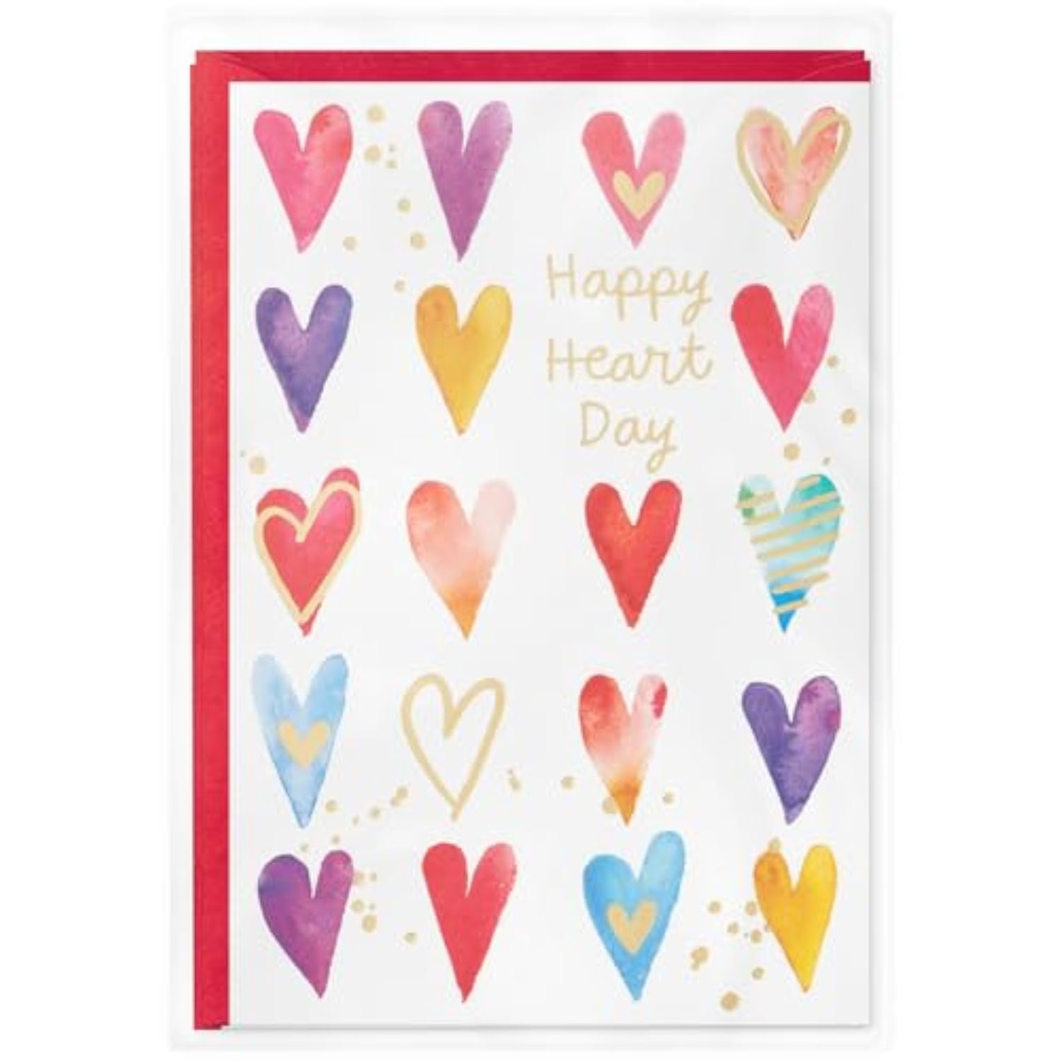 Hallmark Valentines Day Cards, Happy Heart Day (Pack of 6 Cards with Envelopes)