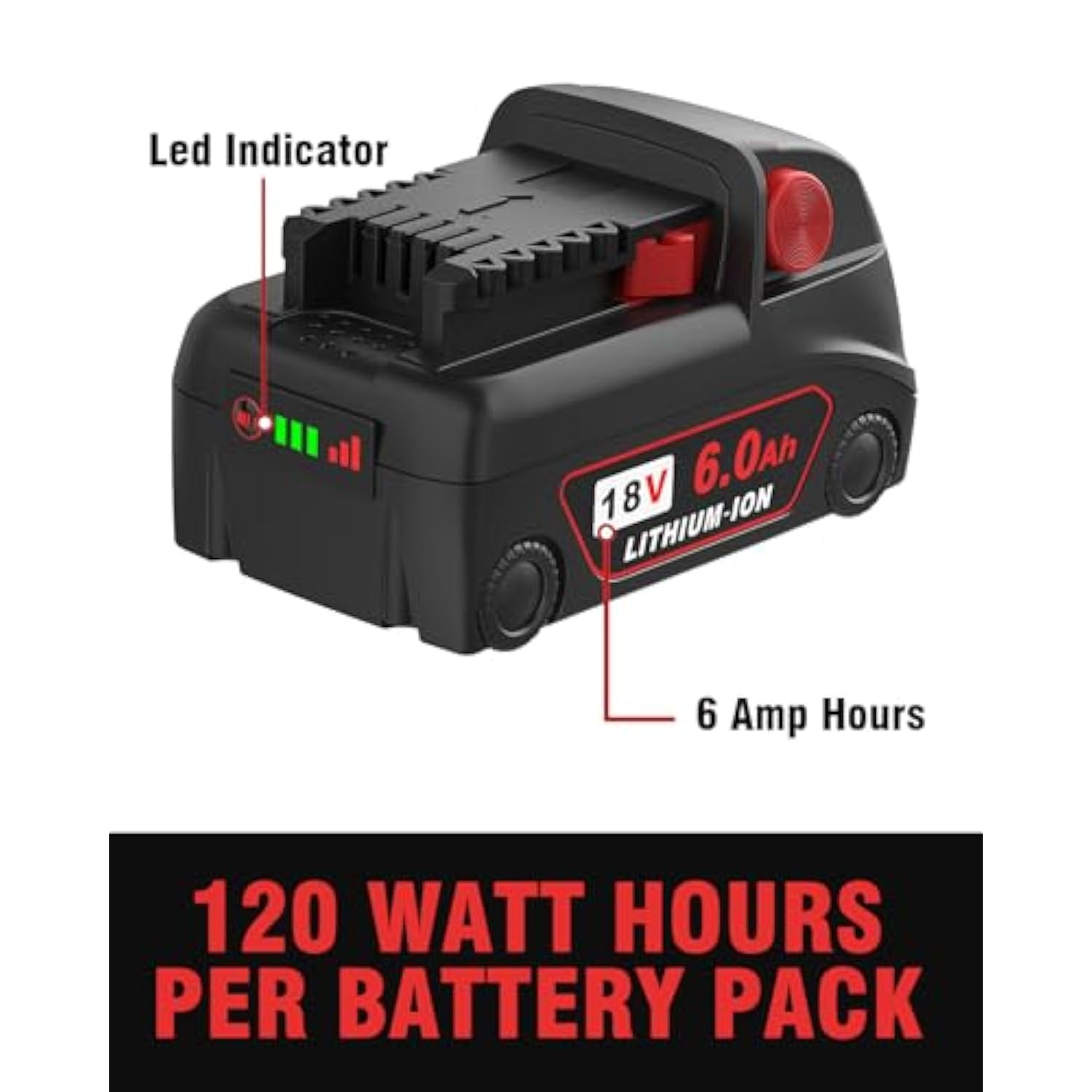 18V Battery 4Pack Replacement For Milwaukee M18 Battery 6.0Ah,High-Capacity Batteries Compaitble With Milwaukee Tools And Charger,2024 Version/New Patented