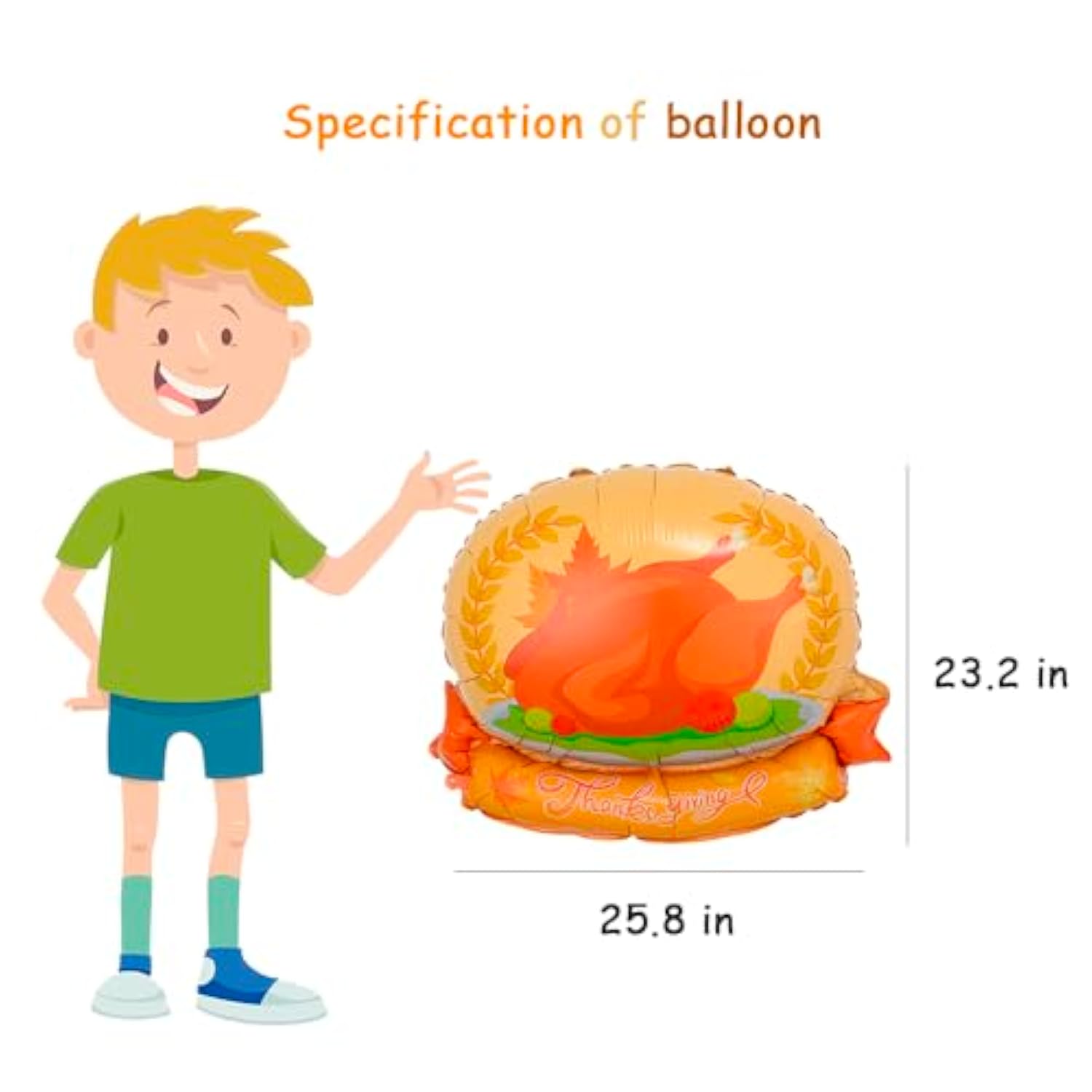 Thanksgiving Balloons Pumpkin Autumn Harvest Party Decorations 6pcs