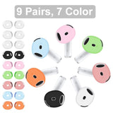 9 Pairs (Fit In Case) Ear Tips Compatible With Airpods 4, Replacement Ultra Thin Slim Silicone Eartips Earbuds Gel Cover Accessories Compatible With Airpods 4Th 2024 - White Multicolor