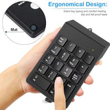 Usb Numeric Keypad Numpad Portable Slim Mini 10 Key Number Pad Keyboard For Laptop Desktop Computer Pc, Compatible With Chromebook Surface Notebook, Tax Accountant Calculate Office Travel & Home