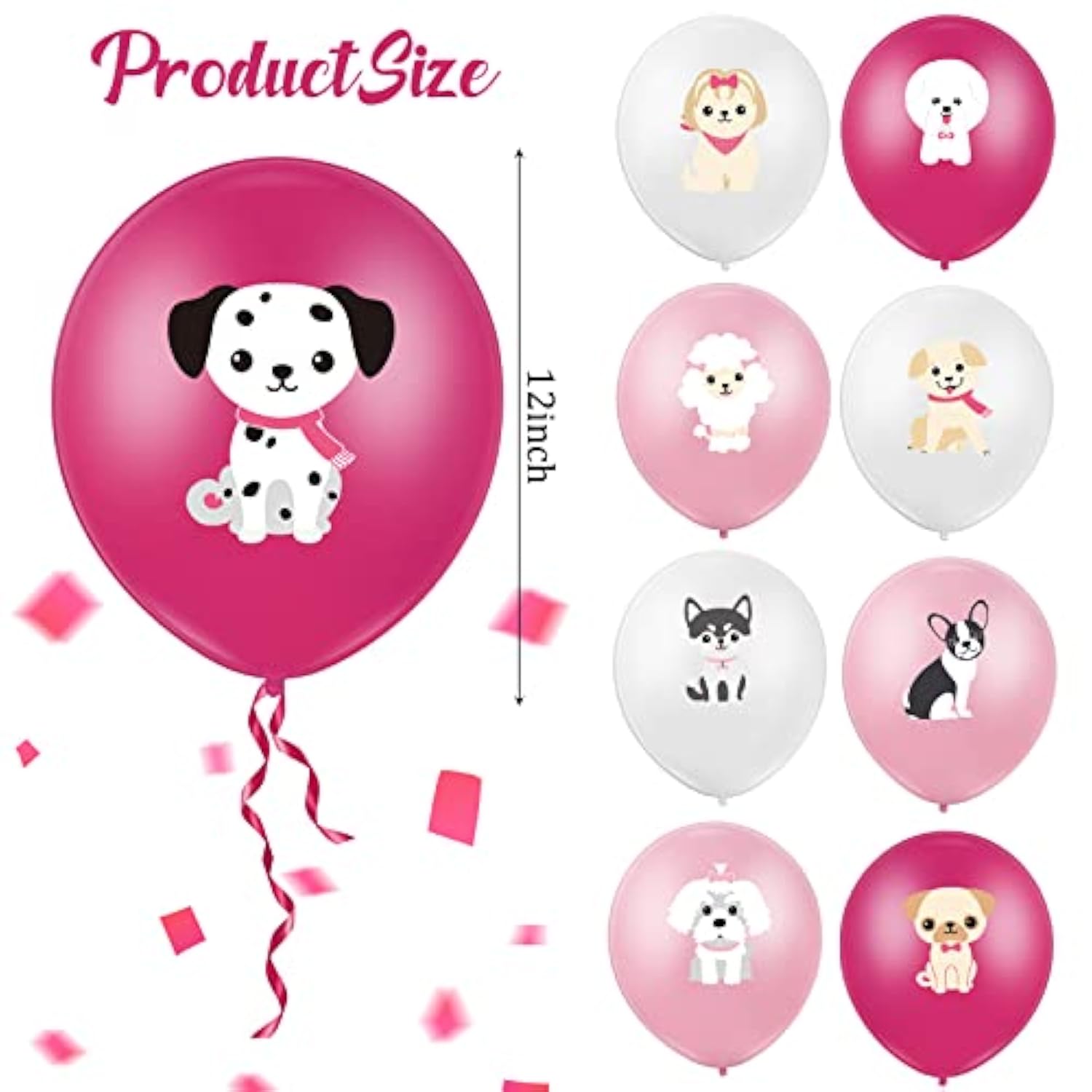 36 Pieces Puppy Balloons 12 Inch Dog Latex Print Balloons Pack Decorations Dog Theme Party Supplies For Birthday Baby Shower Pets Theme Party(Cute Style)