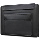 15.6 Inch Laptop Sleeve Case For Lenovo Acer Dell Asus Hp 15.6" Laptop, Lenovo Ideapad, Acer Aspire, Hp Pavilion, Dell Inspiron, Asus Vivobook, Leather Computer Sleeve With 3 Compartments, Black
