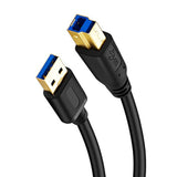 Usb 3.0 Cable A Male To B Male 25Ft,Superspeed Usb 3.0 A-B/A Male To B Male Cable - For Scanner, Printers, Desktop External Hard Drivers And More(25Ft/8M)