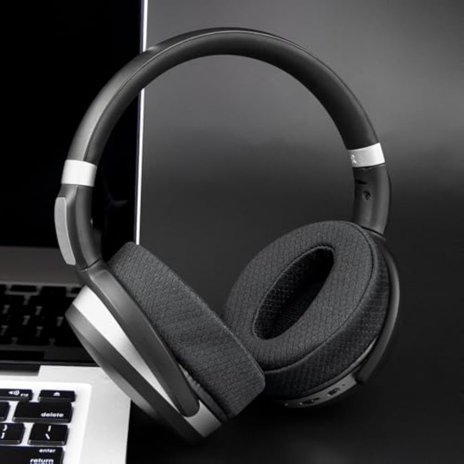 Mesh Fabric Earpads Replacement For Sennheiser Hd 4.50Bt, Hd 4.50Btnc, Hd 4.50Se, Hd 4.40Bt, Hd 4.30G, Hd 4.20S, Hd 458Bt, Hd 450, Hd 450Bt, Hd 400S, Hd 350Bt, Ear Pads Cushions - Black