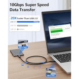 Android Auto Usb C Cable 1Ft[2Pack], 10Gbps Short Usb A To Usb C Data Transfer Cable Fast Charging For Iphone 16 15 Pro/Pro Max/Plus, Samsung Galaxy S23, Ipad Pro, Pixel, External Ssd