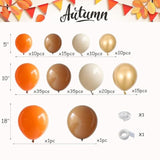 152PCS Little Pumpkin Balloon Arch Kit with Orange Brown Balloons for Fall Party