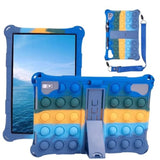 10.1 Inch Silicone Case For Vastking Kingpad K10/Z10/Blackview/Teclast/Byybuo 10.1Inch Tablet Cover With Lanyard/Stylus/Pen Holder For Vastking Kingpad K10 (Colorful Dark Blue)