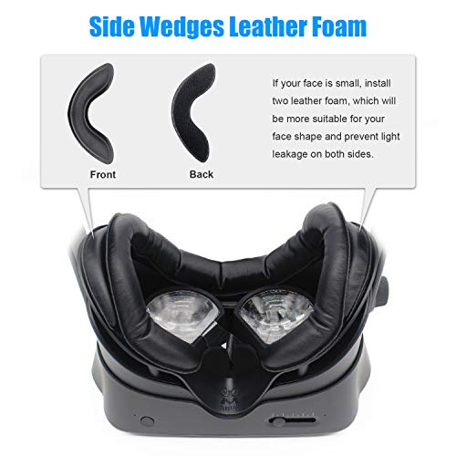 Facial Interface Bracket & PU Leather Foam Face Cover Pad Replacement & Anti-Leakage Nose Pad & Protective Lens Cover Comfort Set for Valve Index