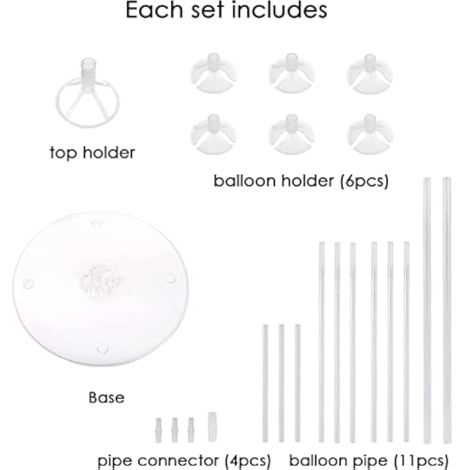 10 Sets Table Balloon Stands — Helium-Free Balloon Holders for Parties
