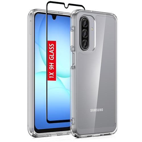 for  Galaxy-A17-5G Phone Case: Military-Grade Shockproof Phone Cover with Tempered Glass Screen Protector, Anti-Scratch & Reinforced Bumpers -