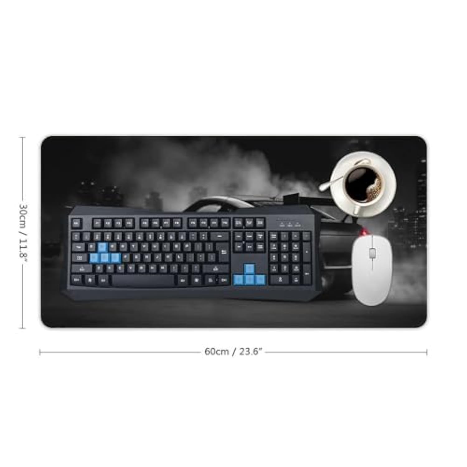 Cool Black Car Gaming Mouse Pad Z350 Jdm Car Large Mousepad Japanese Racing Car Desk Mat For Keyboard And Mouse Mat Non-Slip Rubber Desk Pad 23.6 X 11.8 Inch