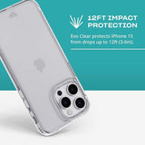 Evo Clear case for iPhone 15 Pro - Impact Protection Case - Clear