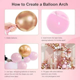 Rose Gold Balloon Arch Kit, 147Pcs Metallic Gold White Pastel Nude Pink And Rose Gold Balloons Garland With Confetti For Wedding Bridal Baby Shower Princess Girl Birthday Party Decorations