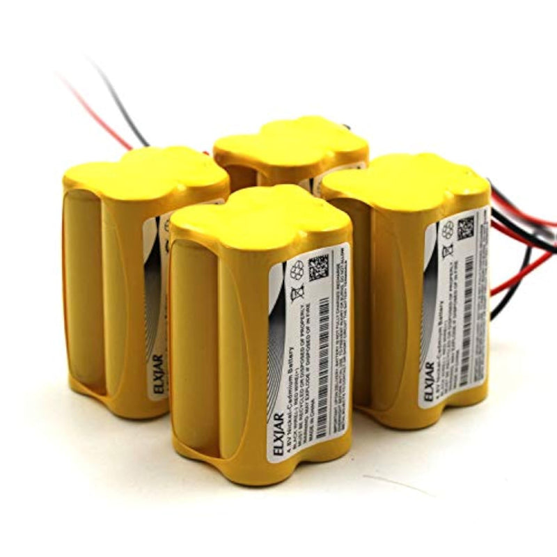 (4-Pack) 4.8V 800Mah Bl93Nc487 Ni-Cd Battery Replacement For Emergi-Lite Bl93Nc487, Exit Light Co Baa-48R Baa48R, Interstate Nic0186, Dantona Custom-43 Custom43, Osi Osa-126 Osa126 Bl93Nc484 Bl93Nc485
