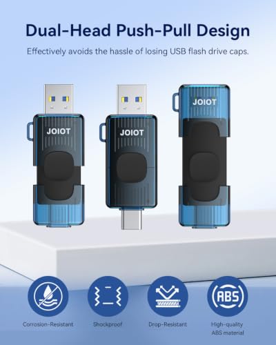 High Speed Flash Drive 128Gb Usb 3.2 Flash Drive Fast Usb Drive Up To 350Mb/S Retractable Portable Thumb Drive 256 Gb Usb Jump Drive For Storage And Backup