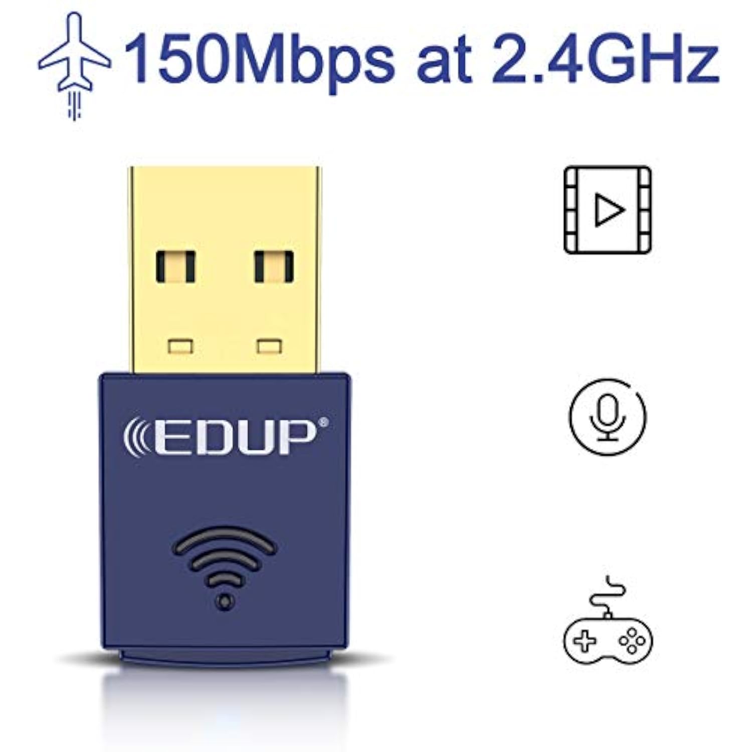 Usb Bluetooth Wifi Adapter, Wireless Nano Usb Network Adapter For Laptop Deskt