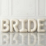 40 Inch Bride Letter Balloons, Big Cream Bride Foil Balloons, 5 Pcs Giant Foil Large Aluminum Balloon Helium For Wedding Bridal Shower Anniversary Engagement Bachelorette Party Decoration