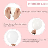 White Latex Balloon Garland Kit: 87pc Arch & Party Decor