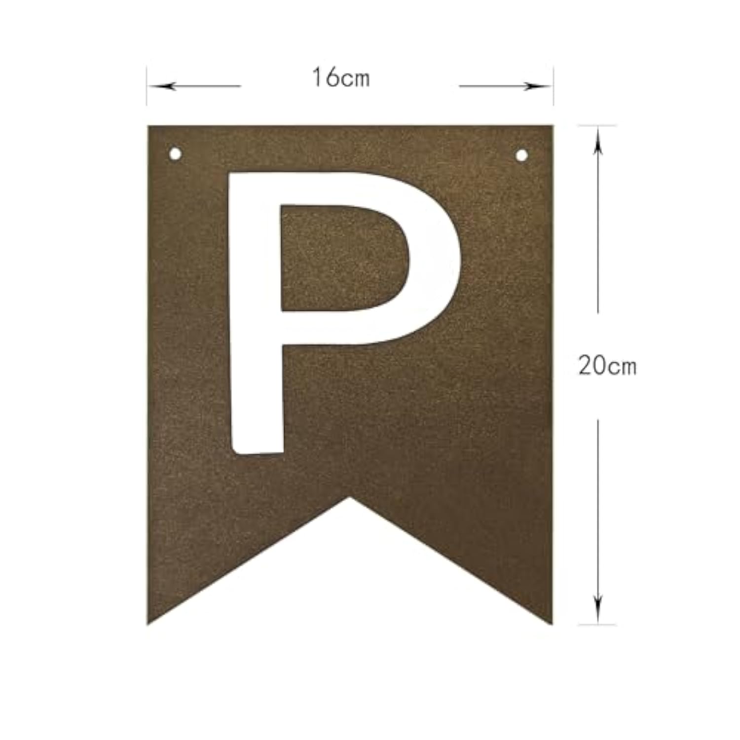 Brown Happy Birthday Banner Handmade Garland 13Pcs Tropical Football Party Decor