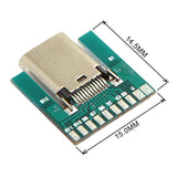 Cablecc DIY 24pin USB 3.1 Type C Female Socket Connector SMT Type with PC Boar