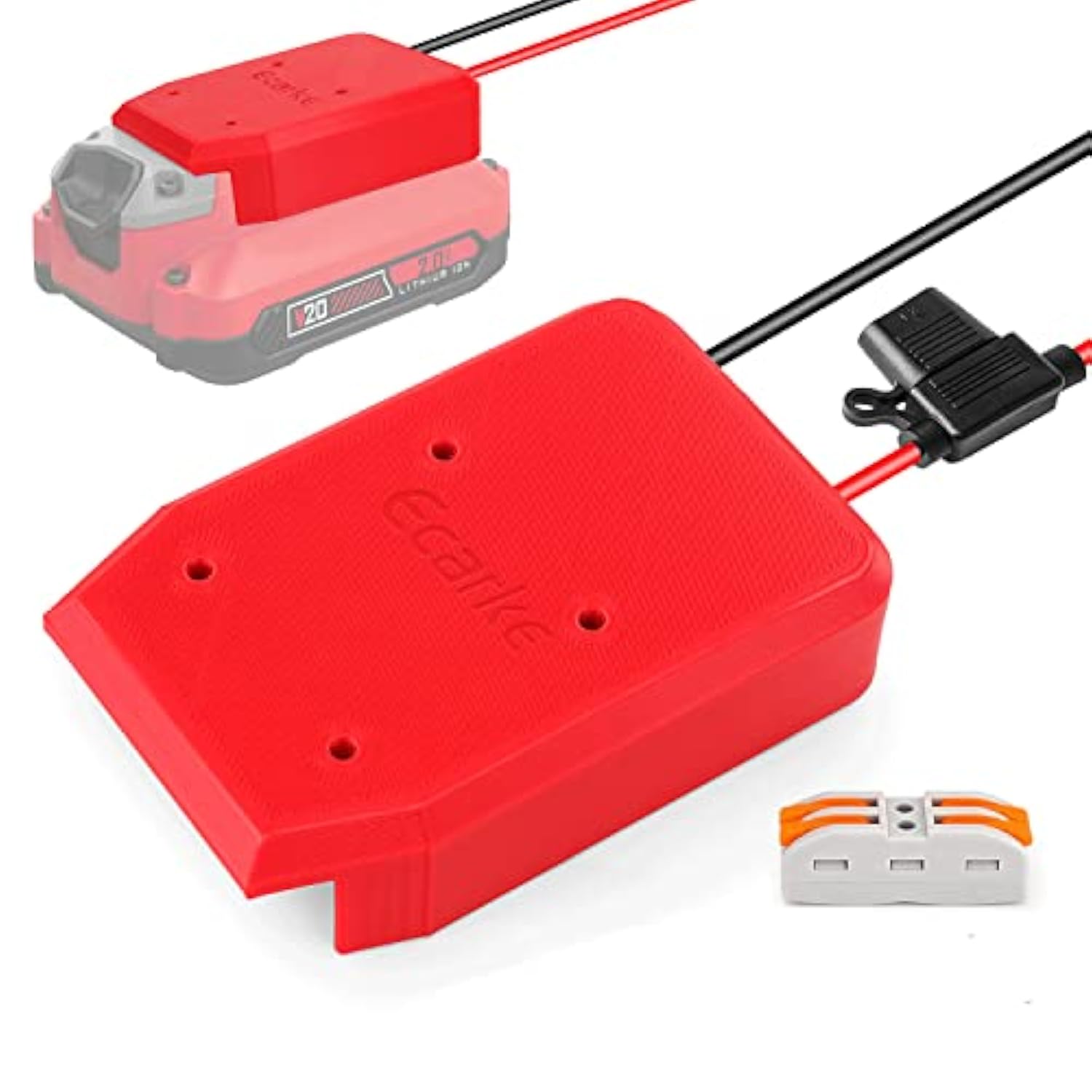 Power Wheels Adapter For Craftsman 20V Dock Power Connector 12 Gauge Robotics Rc Toy & Car,E-Bike(With Wire Terminals & 30A Fuse)