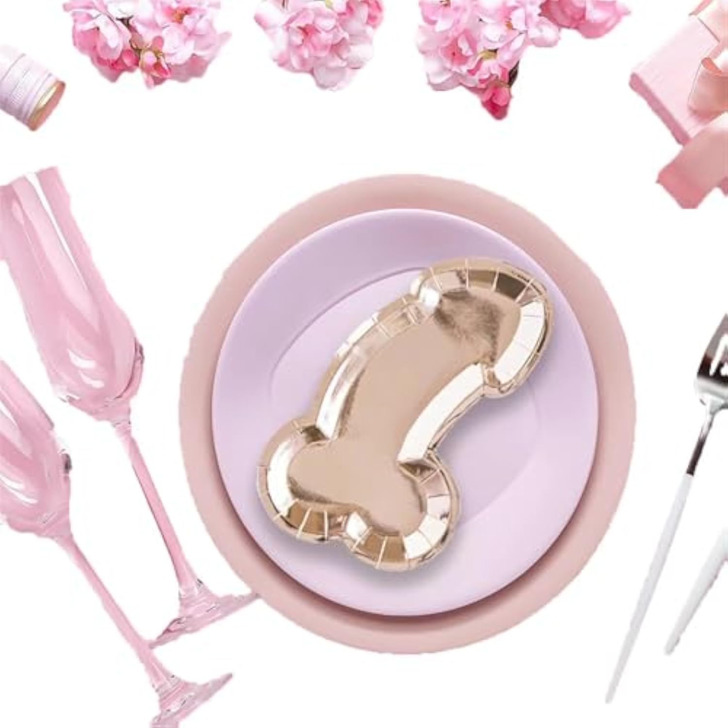 20 Pcs Disposable Party Pates Funny Paper Plates Set Glitter Bachelorette Party Favors Decorations Bridal Showers Bride To Be Supplies Rose Gold Bachelorette Party Decoration Supplies