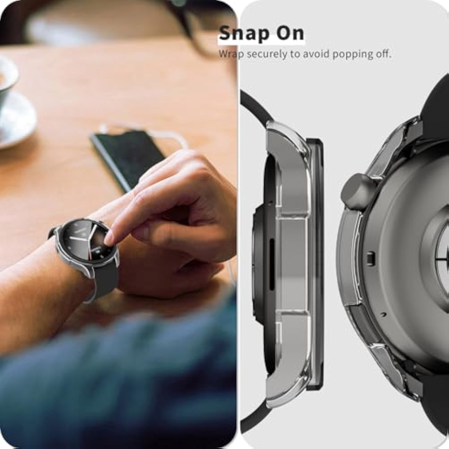 2-Pack For Amazfit Balance Smartwatch Screen Protector Case, Hard Pc Bumper Built-In Tempered Glass Film Face Cover Replacement Accessories For Balance Smart Watch