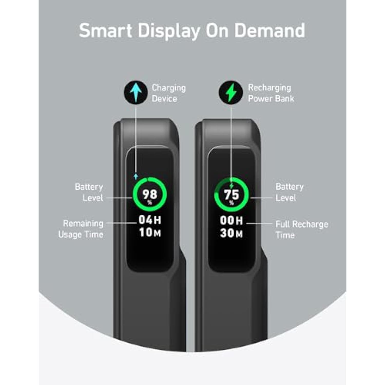 Anker MagGo Power Bank, Qi2 Certified 15W Ultra-Fast MagSafe-Compatible Portable Charger, 10,000mAh Battery Pack with Smart Display & Foldable Stand, For iPhone 16/15/14/13 Only (USB-C Cable Included)