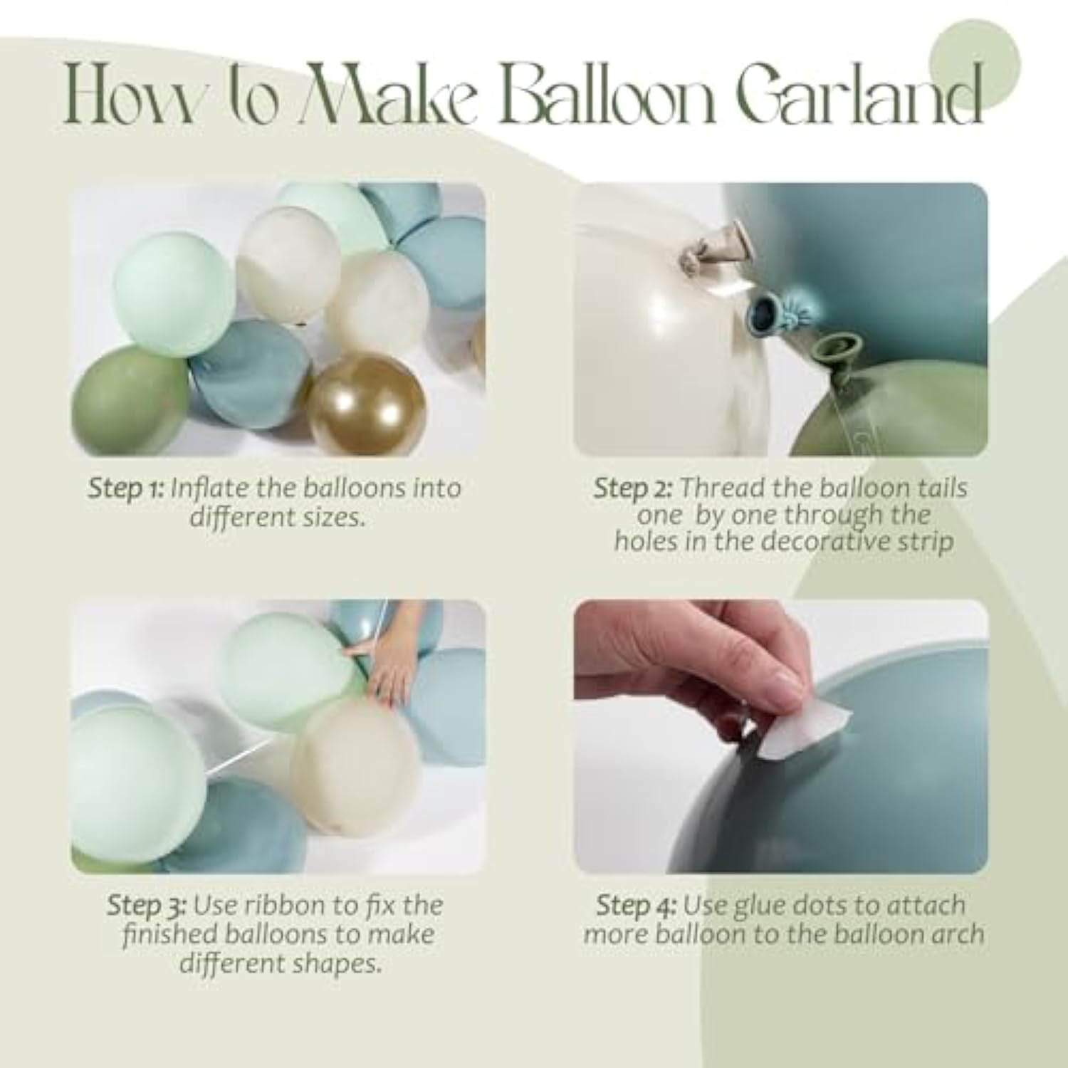 141pcs Sage Green & Dusty Blue Balloon Arch Kit for Baby Shower  Boho Party Decor