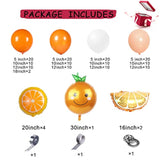 173Pcs Little Cutie Baby Shower Balloon Arch Kit Orange White for Tangerine Party