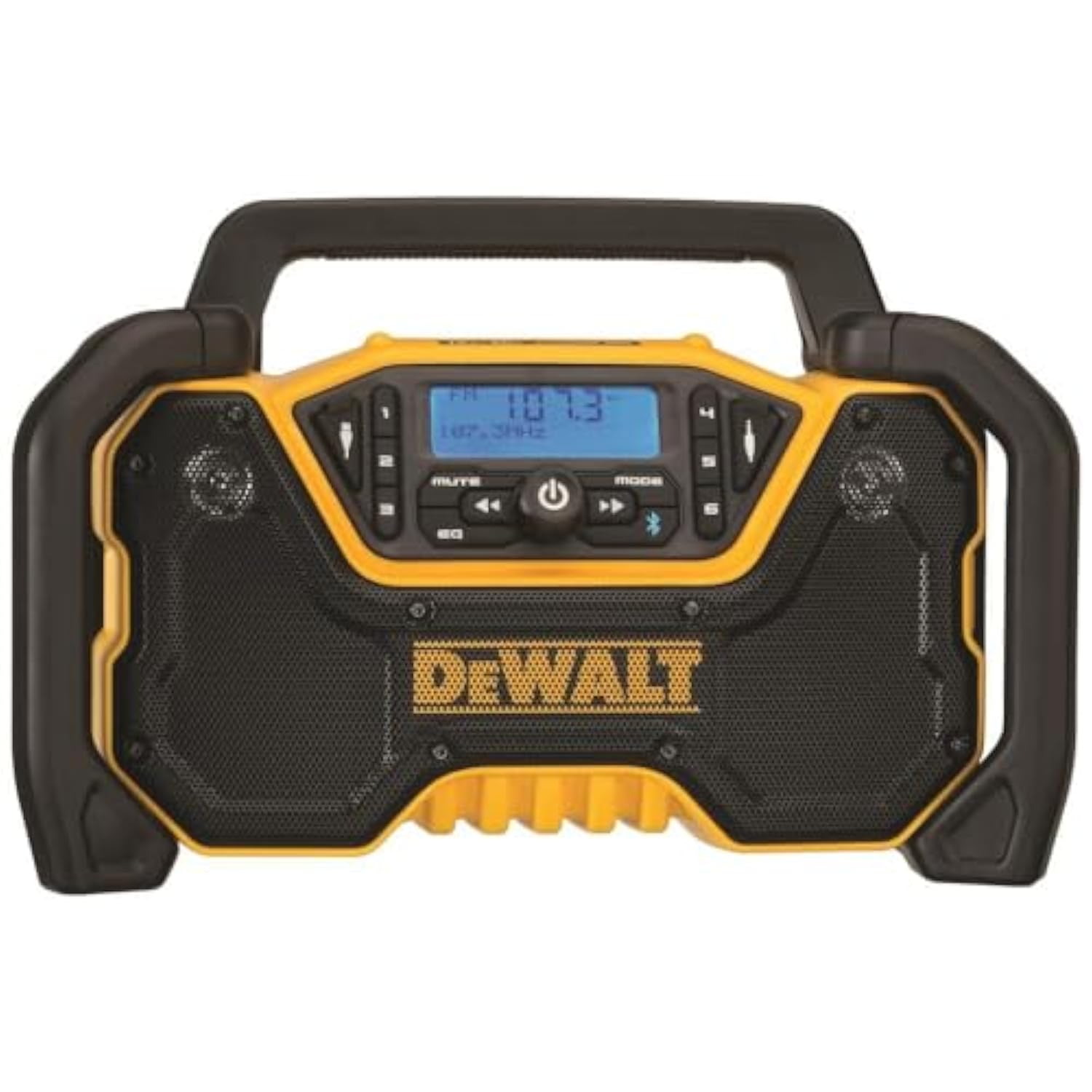 DEWALT 12V/20V MAX Portable Bluetooth Radio, Cordless, 100 ft Range, 3.5” Subwoofers, Jobsite (DCR028B)
