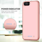 Battery Case For Iphone 8Plus/7Plus 8500Mah Portable Rechargeable Charger Case For Iphone 7Plus Extended Battery Pack For Iphone 8Plus Protective Charging Case [5.5 Inch]- Rose Gold