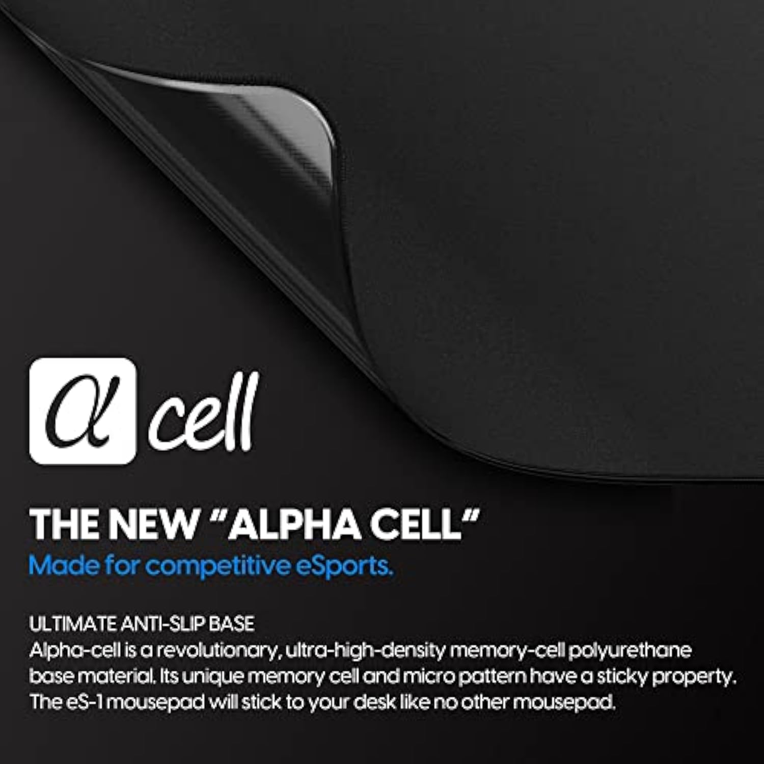 Pulsar - Es1 Esports Professional Level Gaming Mouse Pad 3Mm Thickness Anti-Slip Base Anti-Fray Precision Stitching Medium To High Glide Speed 19.3In X 16.5In (Xl, Black)