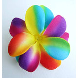 Artificial Flowers, 30 Pcs Plumeria Hawaiian Frangipani Rainbows Head Fake Flowers For Wedding Beach Bridal Headpiece Tropical Luau Party Leis Theme Diy Decoration (Size 3 In)