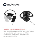 Motorola Over-Ear Headphones Wired - Moto XT120 Headphones with Microphone, in