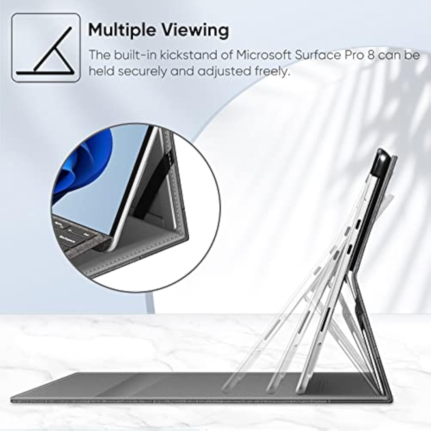 Fintie Case for 13 Inch Microsoft Surface Pro 8 (2021 Release) - Multiple Angl