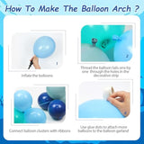 134PCS Ocean Balloon Arch Kit – Blue, Teal & Orange Balloons for Under the Sea Party Decor
