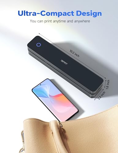 Mt610 Pro Portable Thermal Printer, 300Dpi Hd Mobile-Travel-Printers, Inkless-Wireless-Small-Printer For Home Use, Office, Vehicles, Bluetooth Printers Supports 8.5" X 11" Us Letter&A4&A5, Black