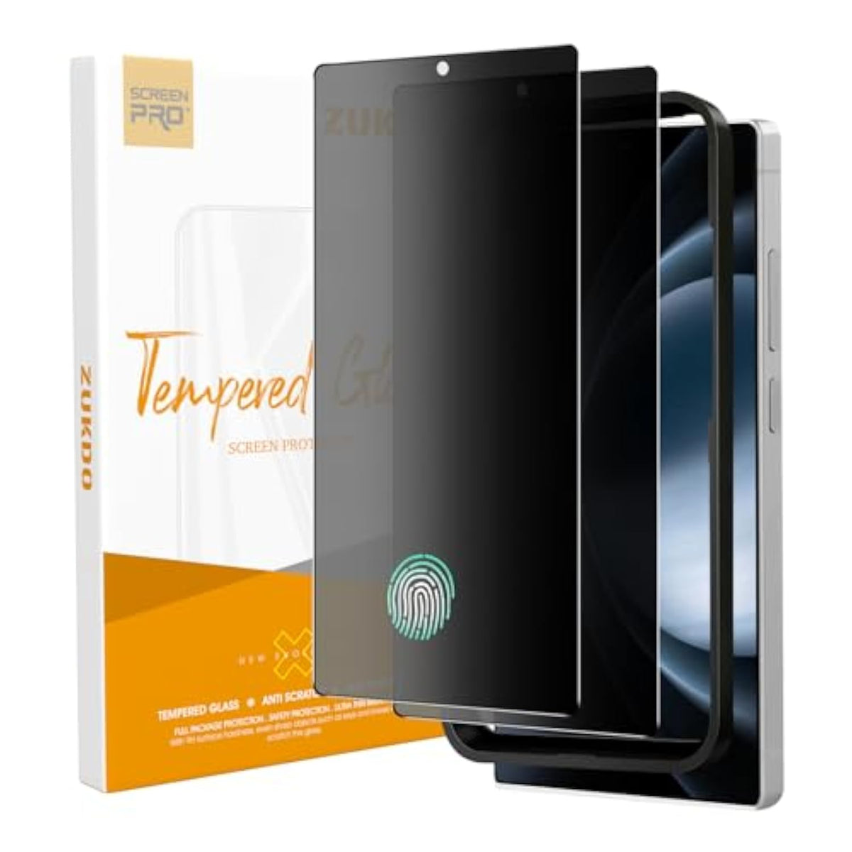 2 Pack For Samsung Galaxy S25 Ultra 6.86" Matte Privacy Screen Protector Tempered Glass Film, Anti-Glare Anti-Spy Anti-Fingerprint Ultrasonic Fingerprint Support, Ultra-Thin 0.2Mm
